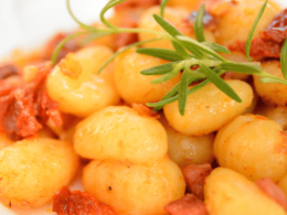 Skillet gnocchi with Chard & White Beans